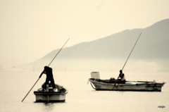 ninjinの松江百景　いつものしじみ漁　宍道湖12