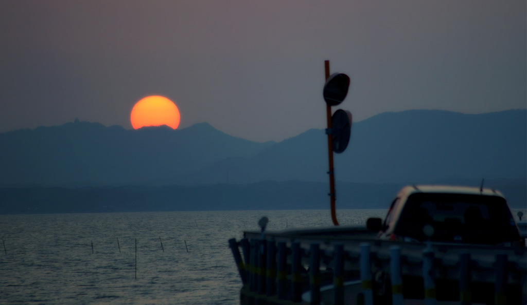 松江百景　春の夕日　宍道湖