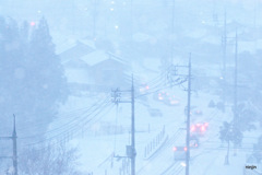 松江百景　雪の朝　2