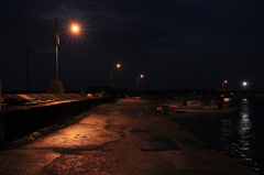 伯耆の国散歩　夜の港　４