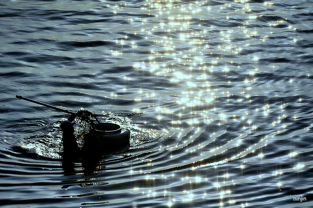 松江百景　いつものしじみ漁　宍道湖　６