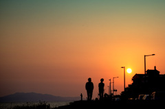 松江百景　春の夕日　宍道湖2