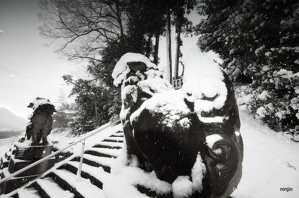 松江百景　名残り雪　5