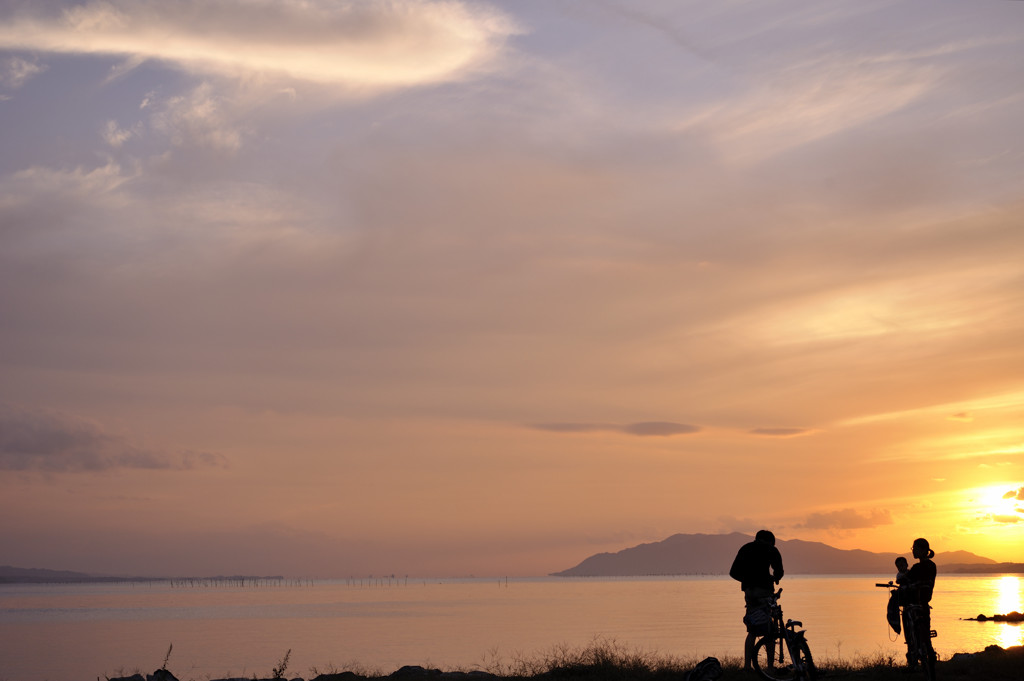 松江百景　夕景に遊ぶ　宍道湖　２