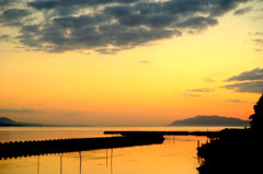 松江百景　空を映す　宍道湖夕景　２