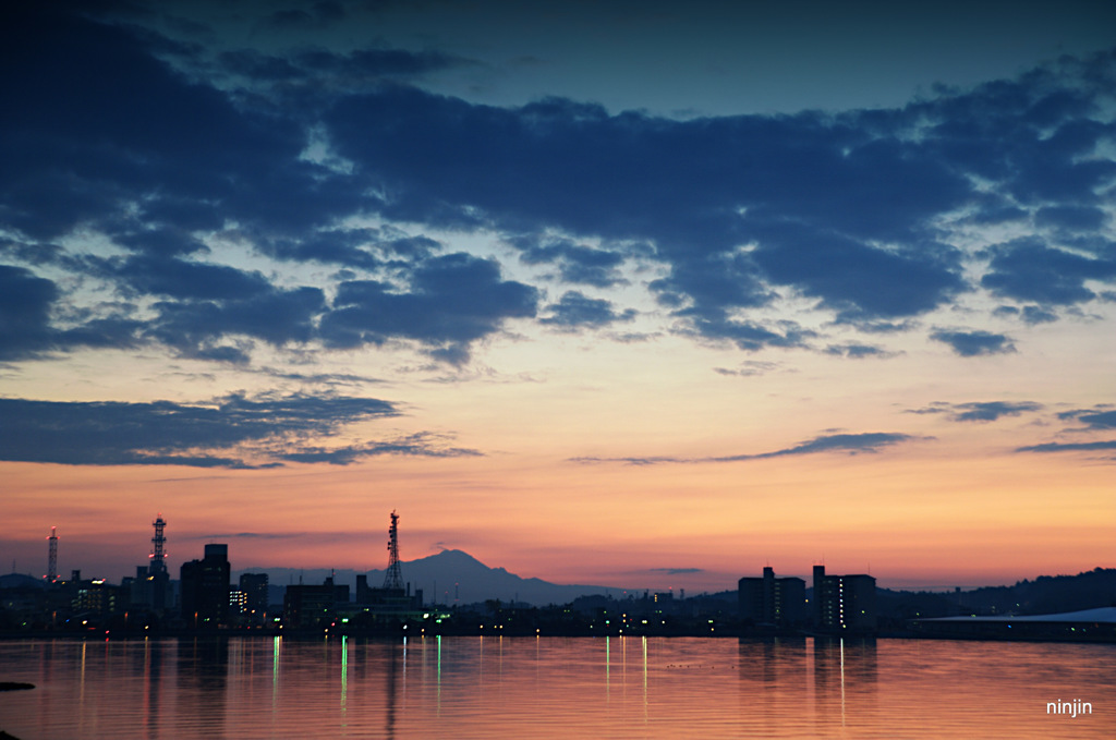 松江百景　夜明け　宍道湖
