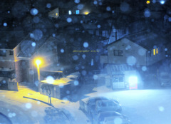 ninjinの松江百景　雪の夜1