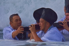 伯耆の国散歩  神輿の海入り3