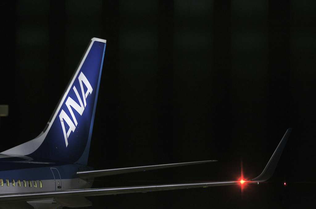 空港の夜　東京便　米子空港２