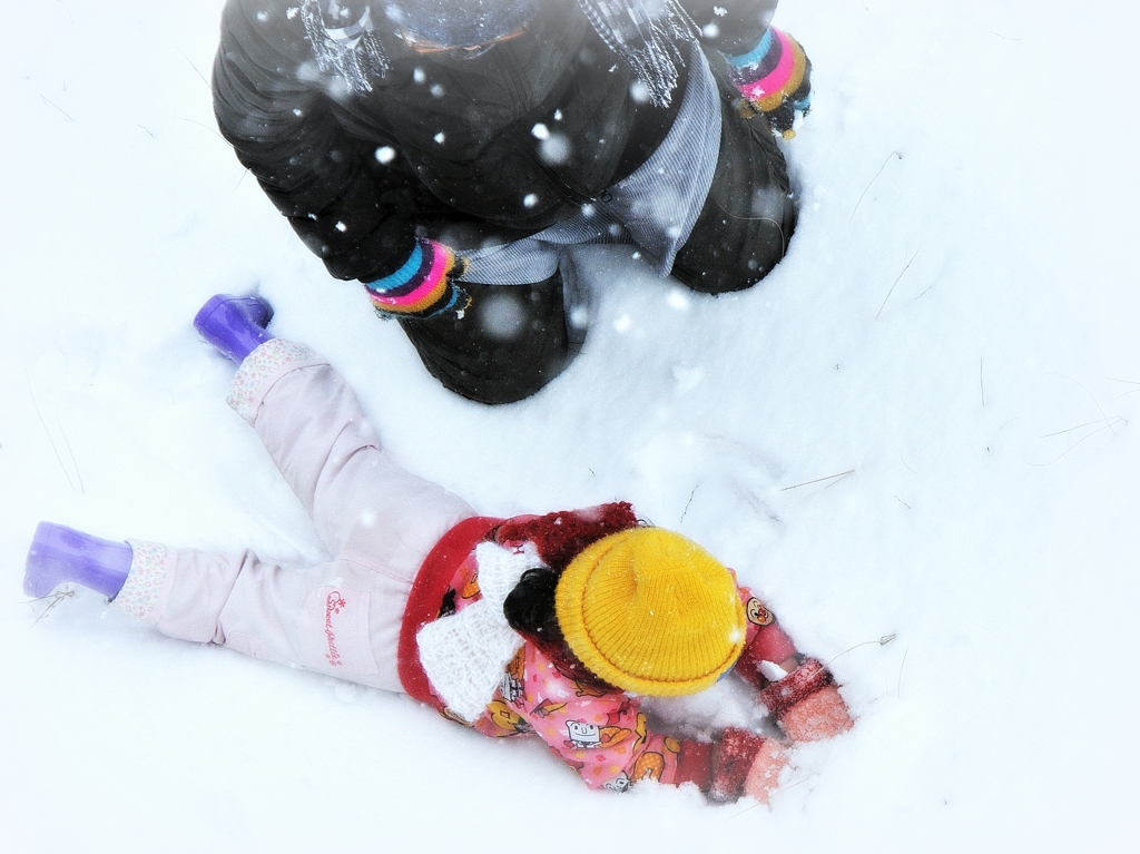 松江の思いで　雪遊び　２