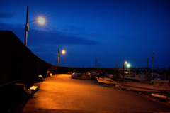伯耆の国散歩　夜の港２