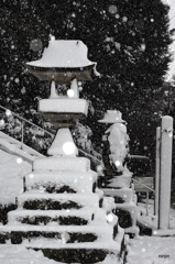 松江百景　名残り雪　１