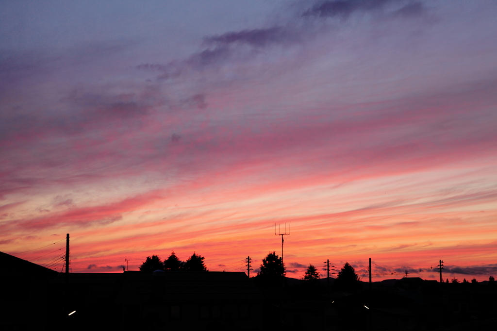 街の夕景