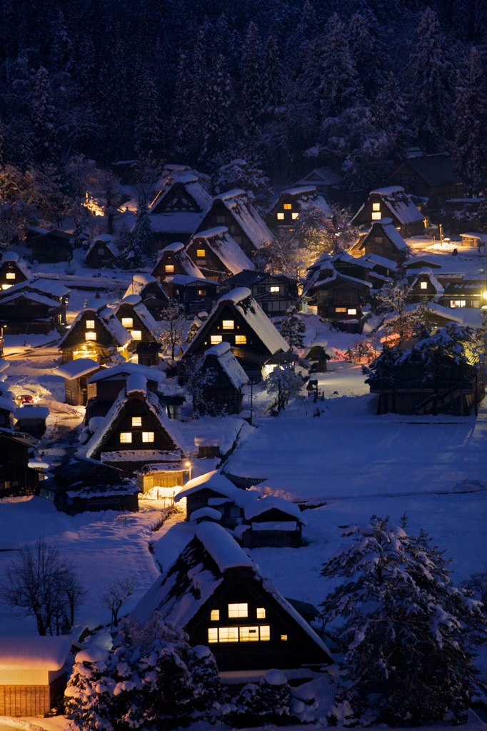 白川郷の夜景