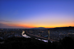 五月山から夕景