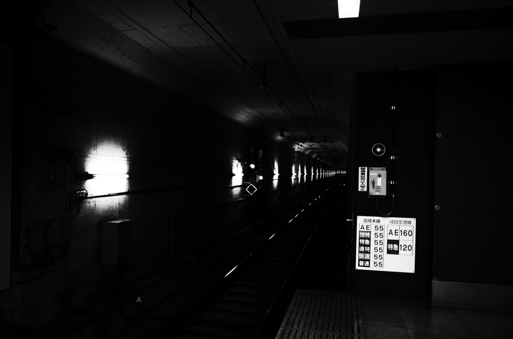 in to the dark.