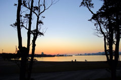 夕焼けの渚