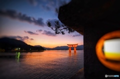 宮島の夕刻