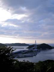 夕刻　橋のある風景