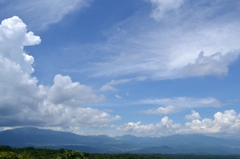 浅間山麓から望む青空