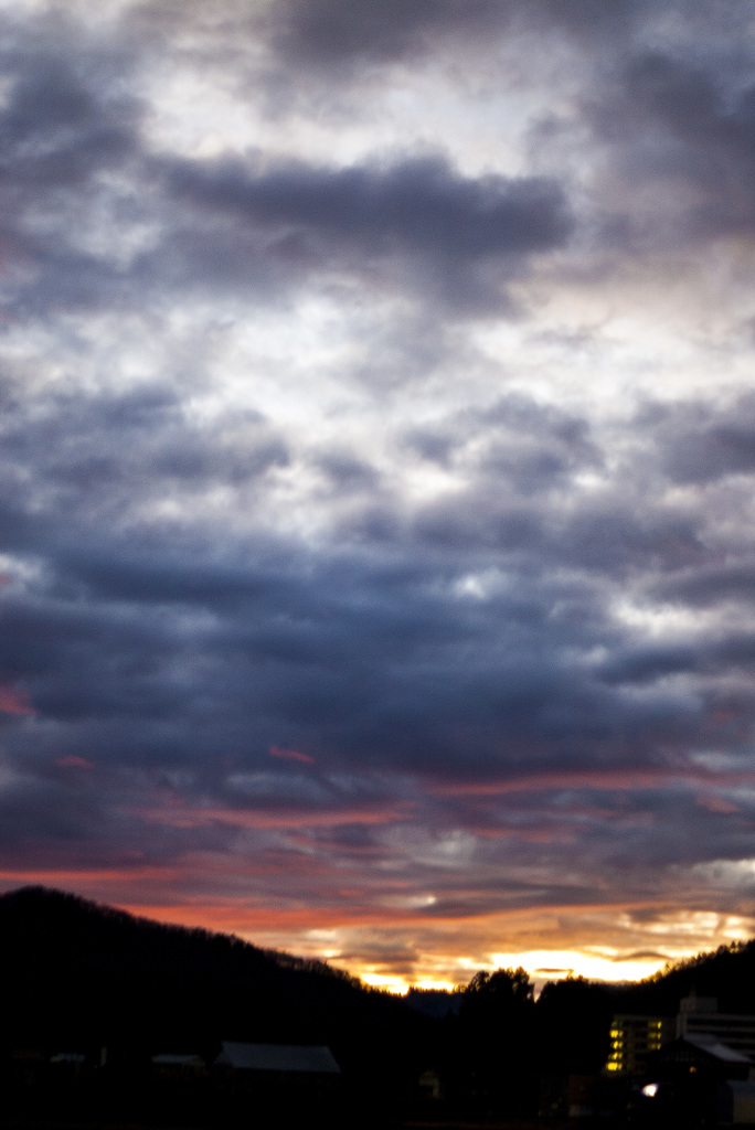朝焼けの雲