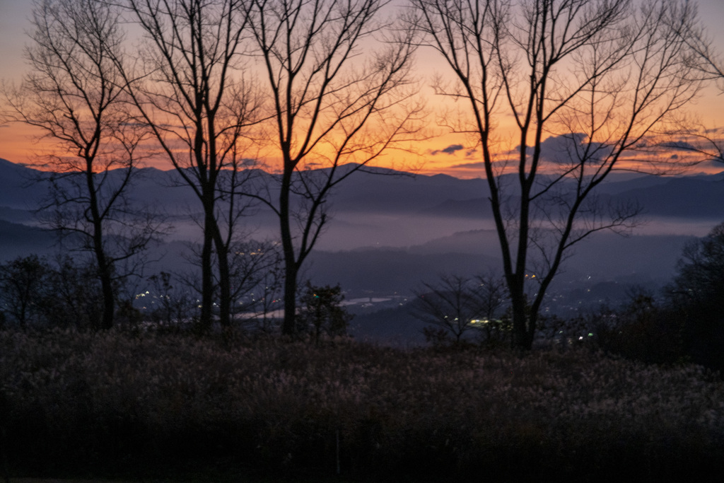 朝焼けの風景