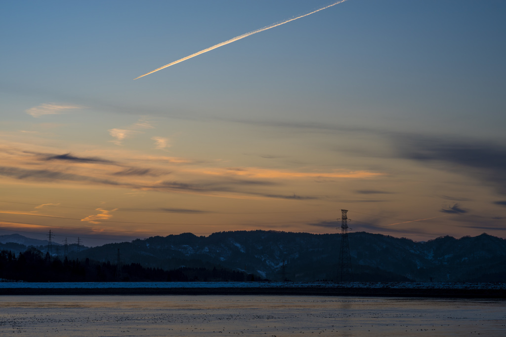 西の空へ