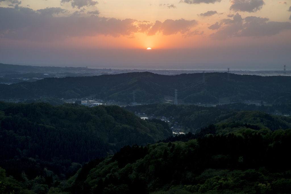 夕暮れ時に