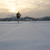 除雪前の農道