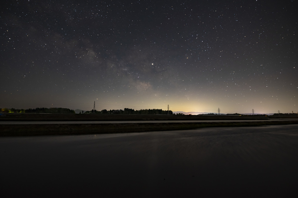 0時の星空