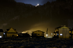 山の光