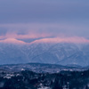 夕焼けの守門岳