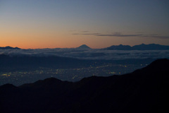 下界と富士山