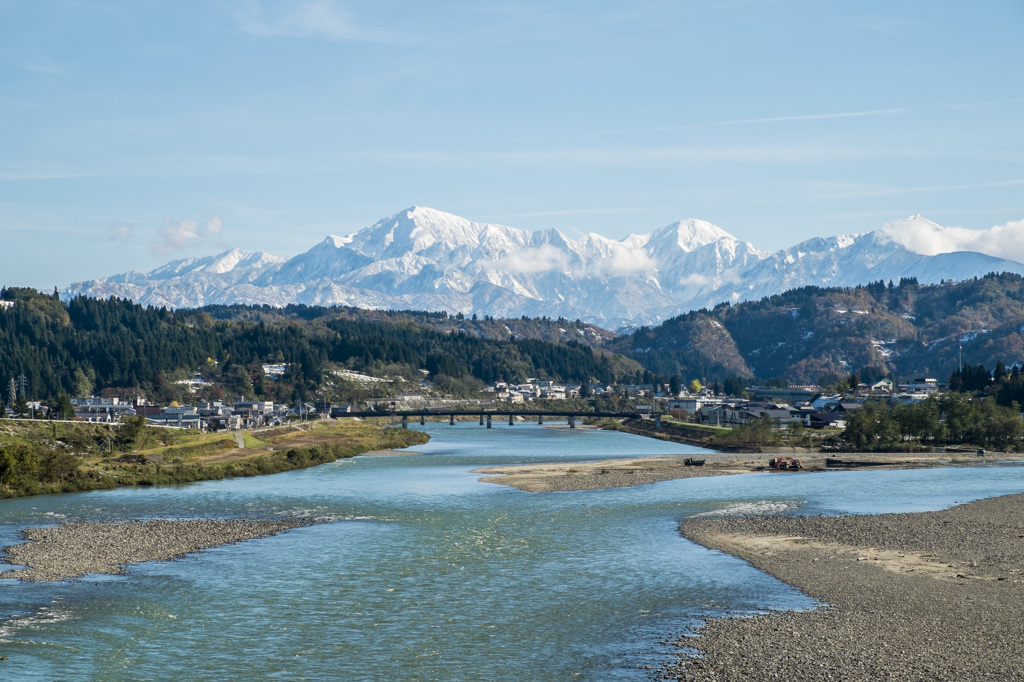 越後三山冬景色