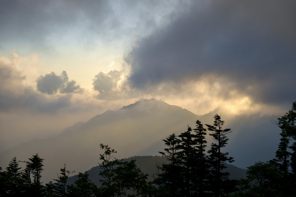 西穂山荘からの夕焼け