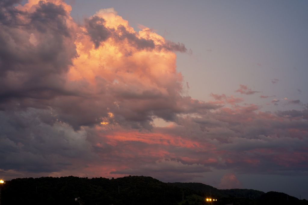夕焼け入道雲