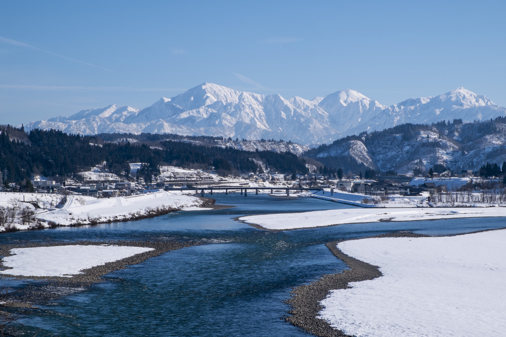 越後三山冬景色・快晴