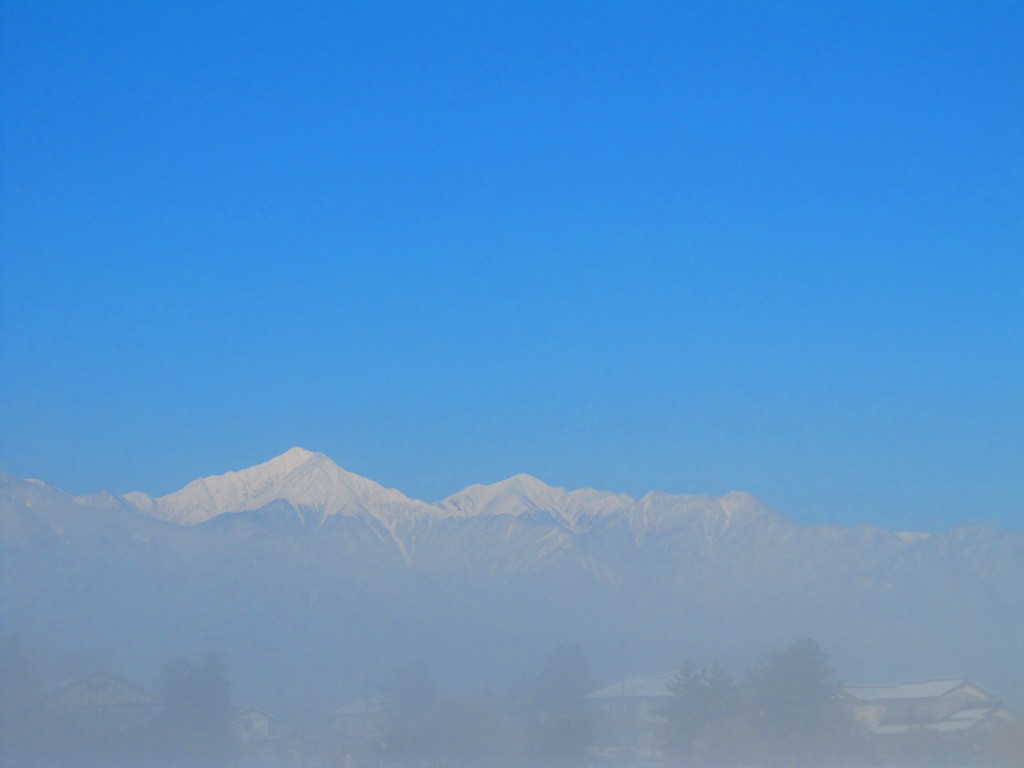 －９℃の常念岳