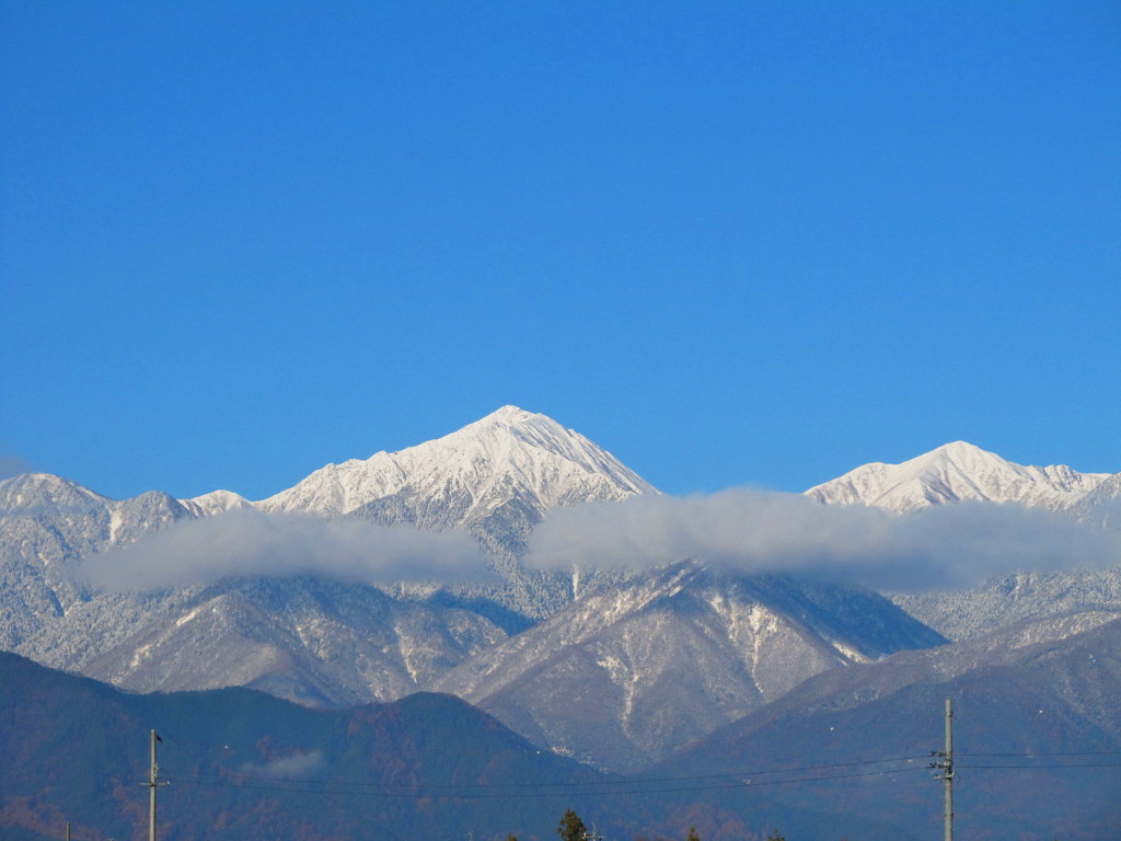 朝の常念岳２