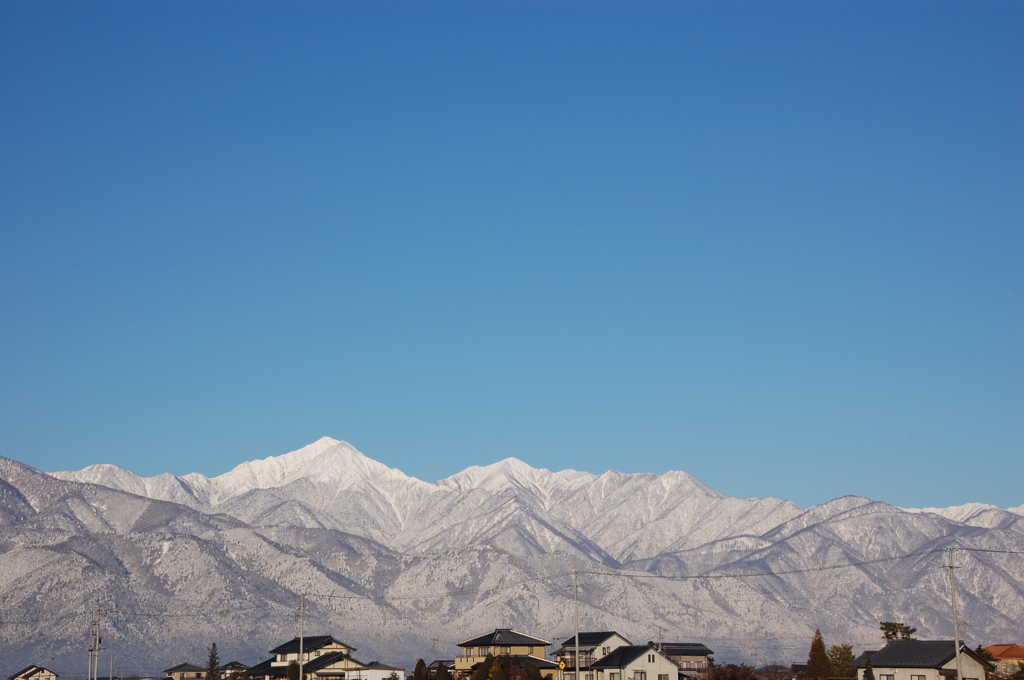 職場からの常念岳
