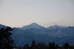 夕方の常念岳