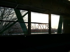 いつもの赤い橋を