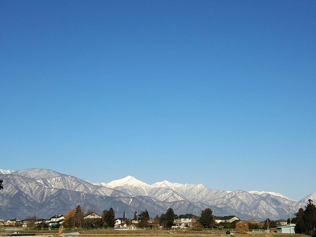 今朝の北アルプス