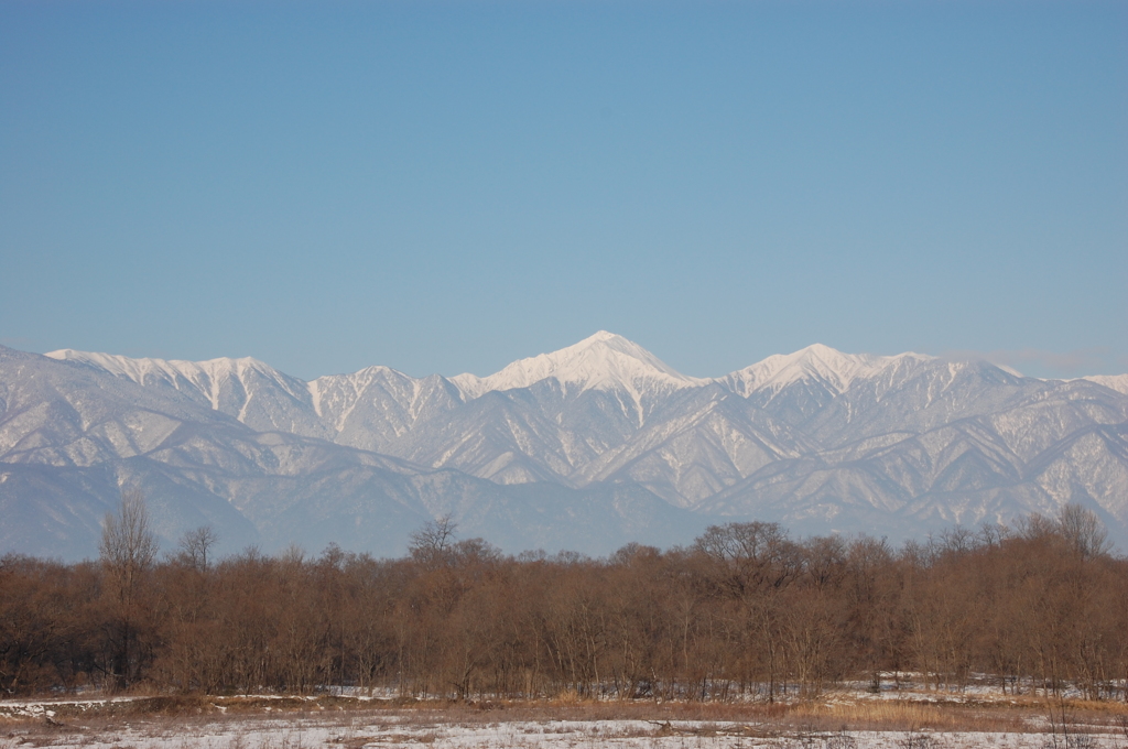 朝の常念岳
