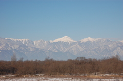 朝の常念岳