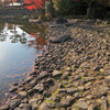 岩肌の岸辺
