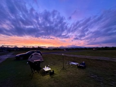 ソロキャン夕景