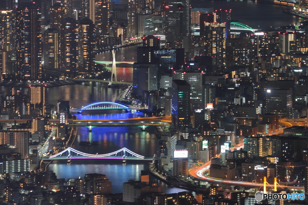 東京スカイツリー展望回廊からの夜景