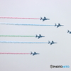 Blue Impulse with color smoke