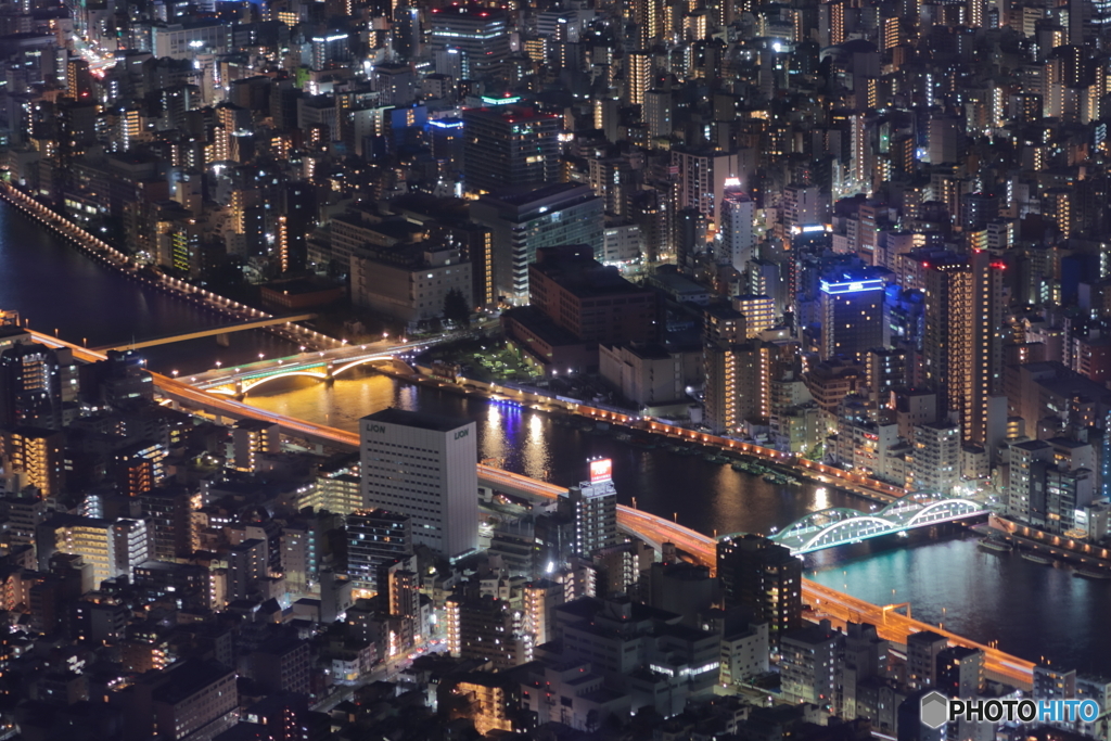 東京スカイツリー展望回廊からの夜景
